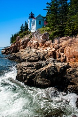 Bass Harbor Light Over Rocky Ledge in Acadia National Park